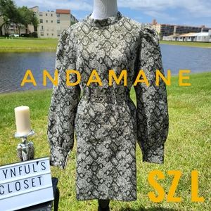 NWT Andamane "BAYLEE" SNAKESKIN JACQUARD MINI sz L